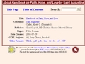 Handbook on Faith, Hope, and Love
