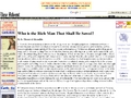 Who Is the Rich Man That Shall Be Saved?