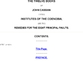 The Institutes of the Coenobia, and the Remedies for the Eight Principal Faults